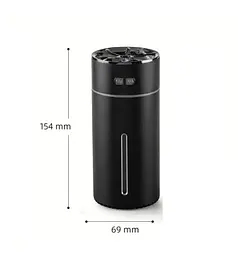 Аромадифузор для авто з розпиленням Масла Лимон та Бергамот (W302 Black) - мініатюра 2
