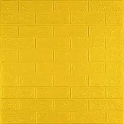 3D панель Sticker Wall самоклеюча 700х770х3мм цегла Жовта 010-3 SW-00001894