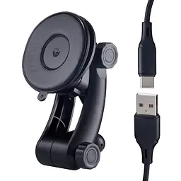 Холдер Mcdodo ZN Series Dual Coil Wirelss Charger Car Amount CH -1600 Чорний - мініатюра 3
