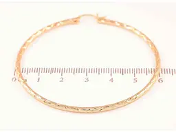 Сережки Xuping Позолота 18K кільця конго "Декоративний візерунок" ø 6см 270619 - мініатюра 2