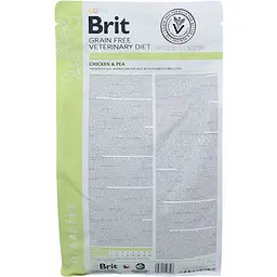 Сухий корм Brit GF Veterinary Diets Cat Diabets для котів з куркою та горохом 2 кг - мініатюра 3