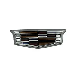 Емблема Cadillac срібло+кольорові вставки 89х35мм метал (на скотчі)