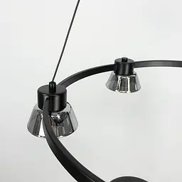 Кільцева люстра HILDFRID на 6 плафонів Line.F MJ 179-600 BK - мініатюра 2