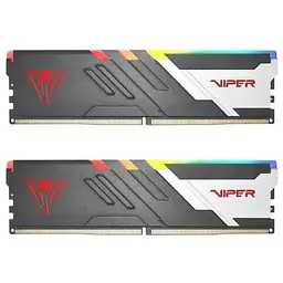 Пам'ять 16Gb x 2 DDR5 5600 MHz Patriot Venom RGB чорний 36-36-36-68 1.35V з радіатором (PVVR532G560C36K)