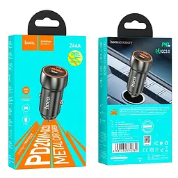 Адаптер автомобільний HOCO Z46A Blue whale car charger авто зу 2 виходи коричневий - мініатюра 6
