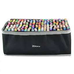 Набір двосторонніх маркерів для скетчингу та малювання на спиртовій основі Touch Qiuci 204 шт. - мініатюра 5