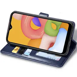 Шкіряний чохол-книжка GETMAN Gallant (PU) для TECNO Pop 5 LTE Синій - мініатюра 5