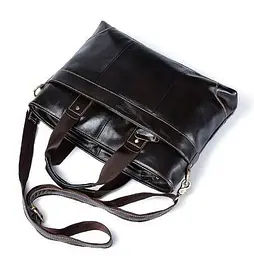Сумка під ноутбук з гладкої шкіри 14890 Vintage коричнева - мініатюра 3