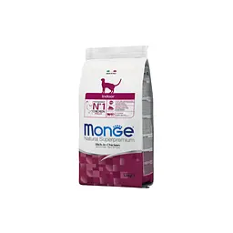 Сухий корм для кішок Monge Cat Indoor зі смаком курки та рису 1.5 кг (8009470005111)