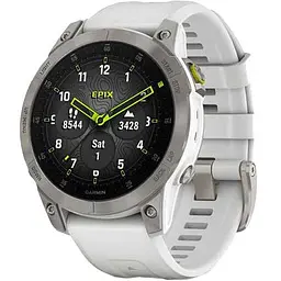 Смарт-годинник Garmin Epix (Gen 2) Sapphire-White Titanium (010-02582-20/21)