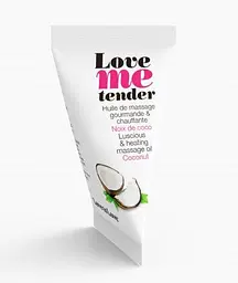 Масажна олія Love To Love Love Me Tender Coconut, що розігріває, 10 мл (кокос)