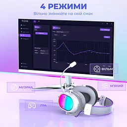 Навушники Fifine H16W 7.1 RGB білий (H16W) - мініатюра 8