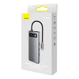 Usb-Хаб адаптер Baseus Metal Gleam Series 7-in-1 Type-C (WKWG020113) - мініатюра 7