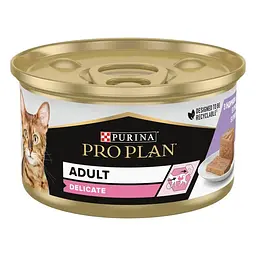 Влажный корм для котов Purina Pro Plan Adult Delicate мусс с индейкой 85 г 12514185
