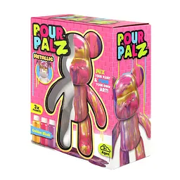 Pour Palz Набір для творчості Флюїд Арт - Ведмедик "Золото світанку" S3 Metallic ToyMonster Art.GS-G25020 - мініатюра 5