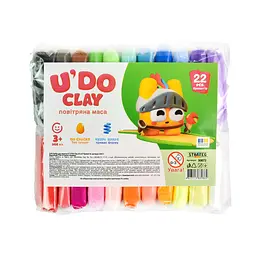 Набір для творчості ліплення "U'DO Clay 22 шт." брикет 6 г Strateg (30872)