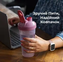 Шейкер спортивний SmartShake Lite 1000 мл Glossy-Black (10611202) - мініатюра 7