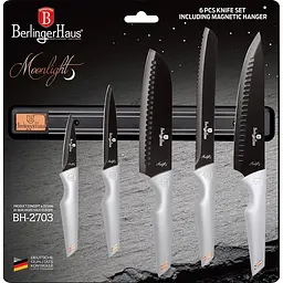 Набір ножів Berlinger Haus Moonlight Collection, сірий (BH 2703) - мініатюра 2