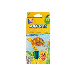 Олівці кольорові Cool For School Aquatic Extra Soft акварельні, з пензлем 24 кольорів (CF15158)
