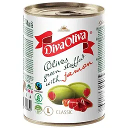 Оливки Diva Oliva з хамоном 300 г 