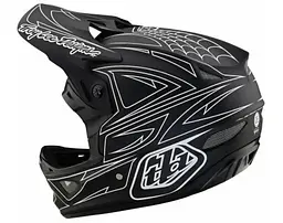 Велошолом Troy Lee Designs D3 Fiberlite SpiderStripe Black M (1106-198550023) - мініатюра 2