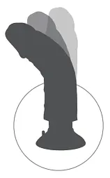 Вібратор King Cock Vibrating Cock With Balls 23 см тілесний - мініатюра 6