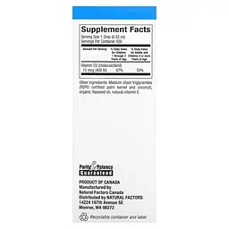 Вітамін D3 для дітей Natural Factors Vitamin D3 Drops без ароматизаторів 400 МО 15 мл - мініатюра 3