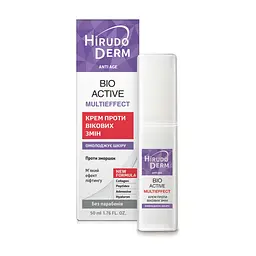 Крем для обличчя Біокон Hirudo Derm Anti Age Bio Active Multieffect Проти вікових змін 50 мл (4820008319111)