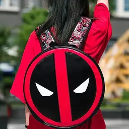 Круглий рюкзак Marvel Deadpool Superhero Logo чорно-червоний (rucksack DP 205) - мініатюра 6