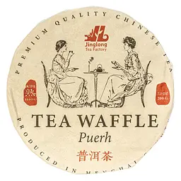 Чай Jinglong Tea Factory Шу Пуер Цзин Лун Waffle 2024 р., млинець, 200 г