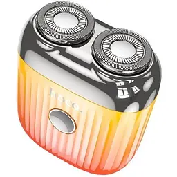 Портативна чоловіча роторна електробритва 3Вт Hoco Portable mini shaver DI30 IPX6 Помаранчева - мініатюра 5