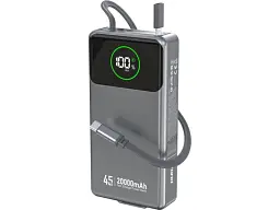 Зовнішній акумулятор (Power Bank) Dudao K31 Pro 20000 mAh 45W Gray (6977196682010)