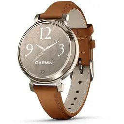 Смарт-годинник Garmin Lily 2 Cream Gold with Tan Leather Band (010-02839-60)