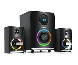 Комп'ютерна акустична система Real-El M580 2.1 Black - мініатюра 6