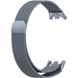 Ремінець DK CDK для Xiaomi Mi Smart Band 9 Metal Milanese Loop Magnetic (015814) (grey) - мініатюра 3