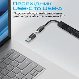 USB-Хаб Promate USB Хаб на 4 порти (litehub-4.black) - мініатюра 7