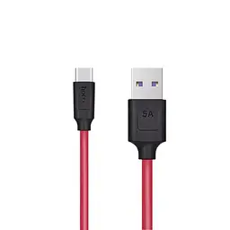 USB Cable Hoco X11 5A Fast Charging Type-C Black/Red 1.2m