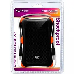 Зовнішня кишеня Silicon Power HDD/SSD 2.5'' Кишеня USB3.0 Armor A30 Black (SP000HSPHDA30S3K) - мініатюра 3