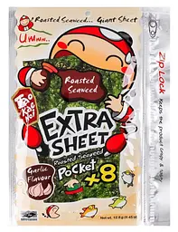 Чіпси Норі Tao Kae Noi Extra Sheet Pocket x8 Garlic Flavor 12.8г