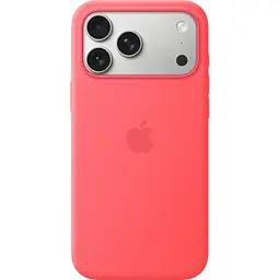 Чохол Silicone Case with Button, Animation & MagSafe для Apple iPhone 17 Pro Max Bright Guava Pink AAA [175562]