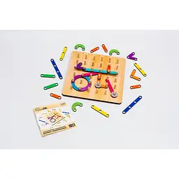 Геометрична розвиваюча "Дошка Монтессорі" PuzzleOK Puz-27260, 56 комбінацій - мініатюра 6