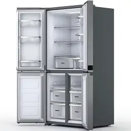 Холодильник Whirlpool багатодверний 187.4x90.9х69.8 холод. відд. 384 л мороз. відд. 207 л 4дв. А++ NF інв. дисплей нерж - мініатюра 4