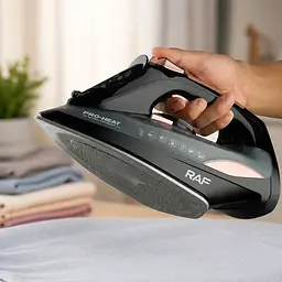 Праска RAF ELECTRIC STEAM IRON R.1388 / Парова праска бездротова + зарядна база, 2400 Вт / Праска з керамічним покриттям - мініатюра 3