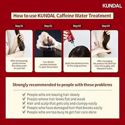 Єсенція для шкіри голови Kundal Caffeine Head Spa & Scalp Care Water Treatment Herb Mint від випадіння волосся лікуюча 300 мл - мініатюра 7