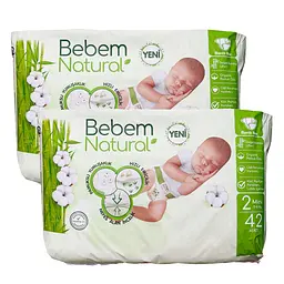 Підгузки Bebem Natural 2 Mini (3 - 6 кг), 84 шт