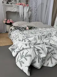 Плед-покривало COLORFUL HOME Forest муслінове молочне 210х250 см