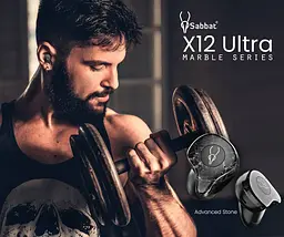 Бездротові Bluetooth навушники Sabbat X12 Ultra Advanced stone з підтримкою aptX чорно-сірі - мініатюра 7