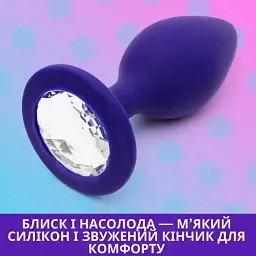 Анальна пробка I’MCUM Crystal Harmony Розмір S 6.7x2.8 см Силіконова Фіолетова (IM-KGS201_S_purp) - мініатюра 8