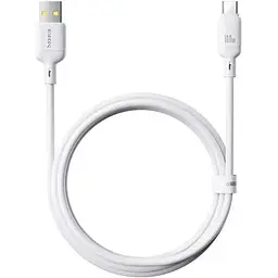 Кабель Baseus Silky Series USB-A to USB-C 100W 1m White (P10377703213-00) [155535] - мініатюра 2