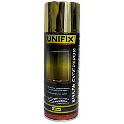 Емаль суперхром Unifix у балончику 400мл дзеркальна золота